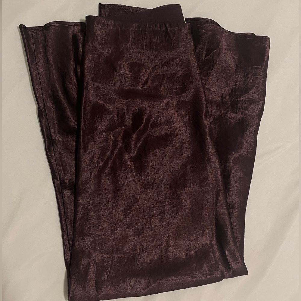 Babaton Slip Satin Midi Skirt